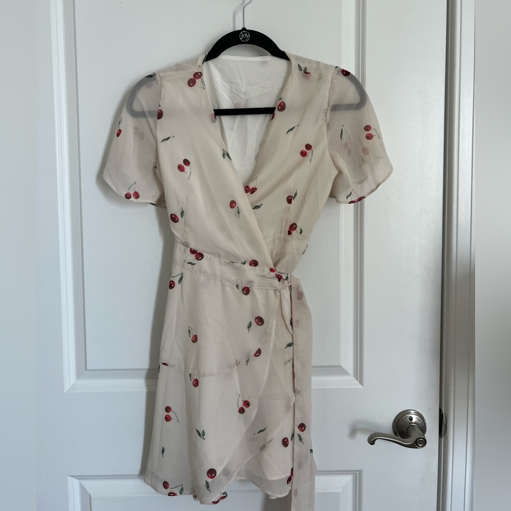 Cherry Wrap Dress
